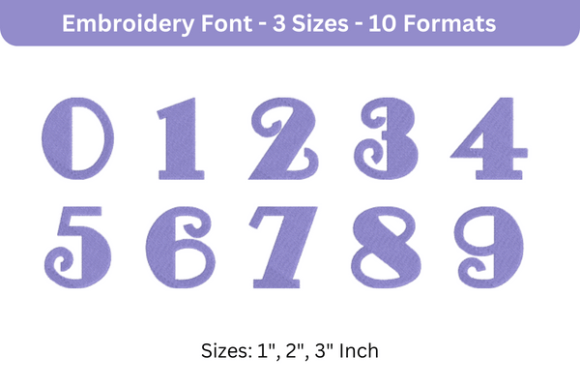Fancy Pants Font 0 to 9