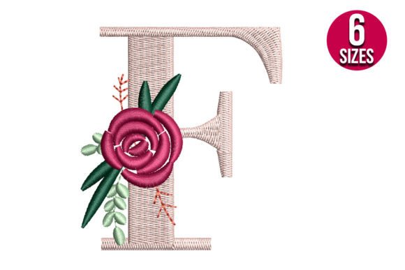 Floral Alphabet F Letter