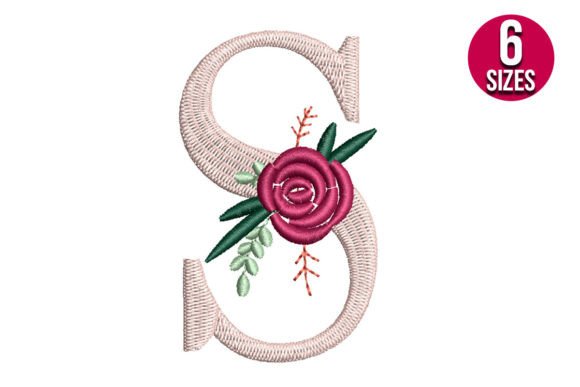 Floral Alphabet S Letter