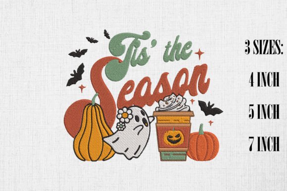 Groovy Tis the Season Pumpkin and Ghost