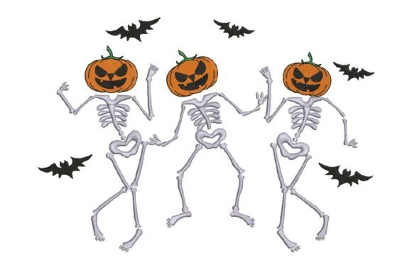 Halloween Pumpkin Skeleton