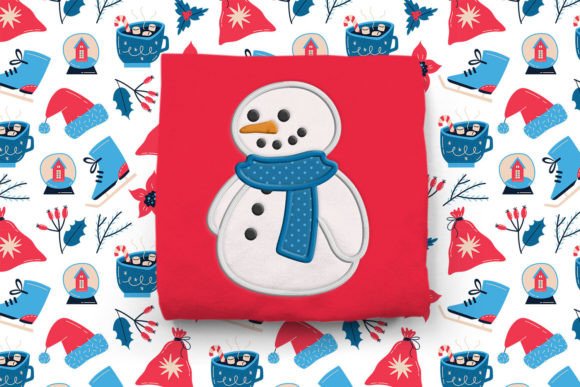 Plump Snowman Applique