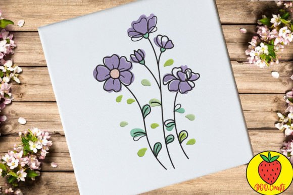Purple Floral Doodle