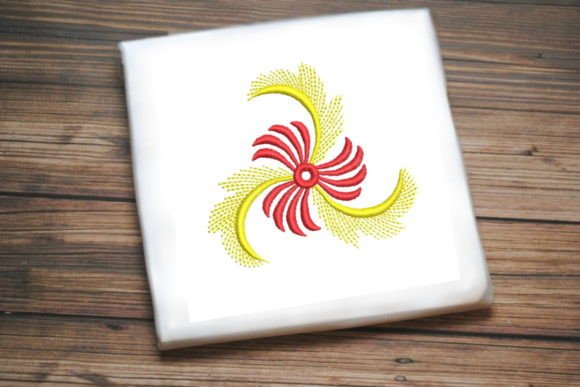 Red Yellow Flower Fan
